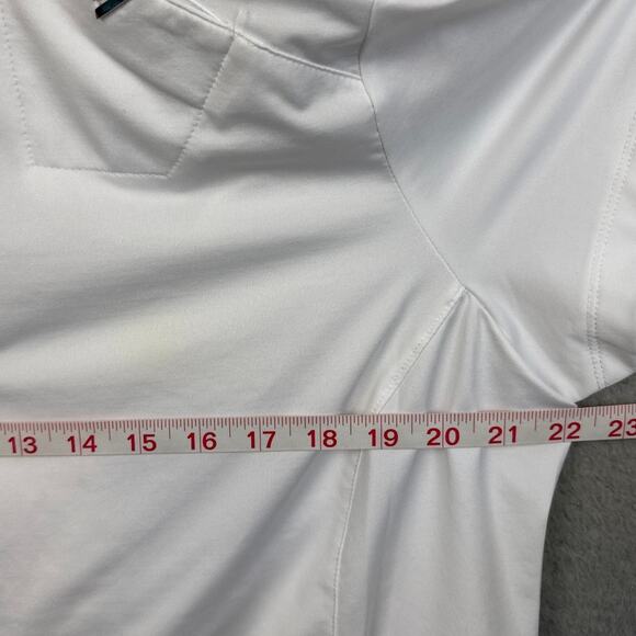 Jamie Sadock Women's Golf Shirt White Silver Hardware Loose Fit Size XL Athlete - Picture 3 of 9